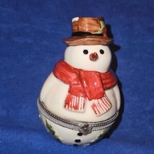 Villeroy and Boch Snowman Trinket Box Vintage 2000's